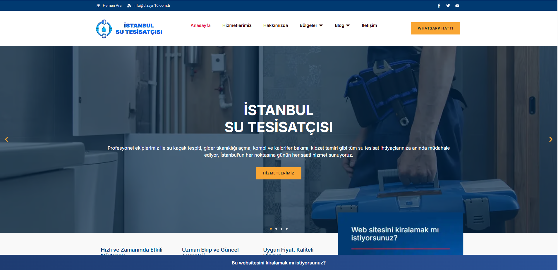 su tesisatçısı sitesi tasarımı