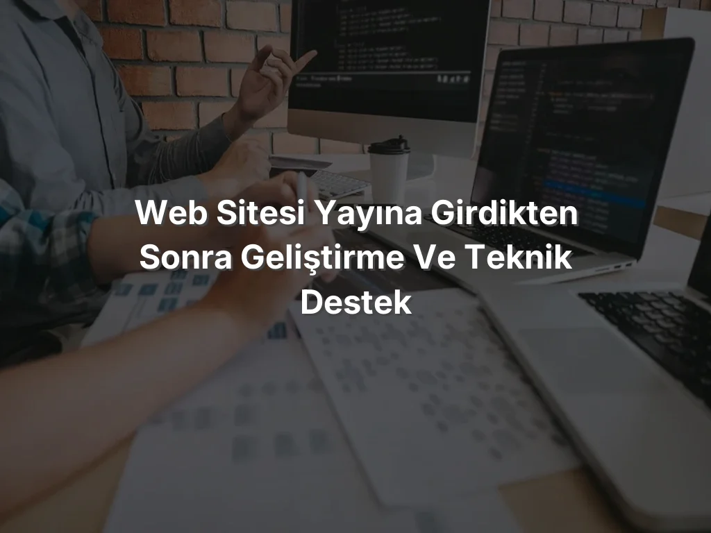 
Web Sitesi Yayına Girdikten Sonra Geliştirme ve Teknik Destek
